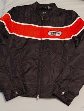 Harley-Davidson Black and Orange Jacket Size Small